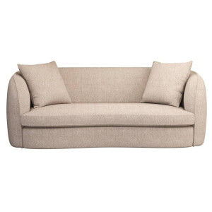 Leen Bakker - Bank Enzio 3,5-zits - Wales - Stof - Taupe - 97x215x75 Cm