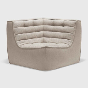 Ethnicraft Modulaire Bank 'N701' 90° Vierkant Hoekelement, kleur Beige