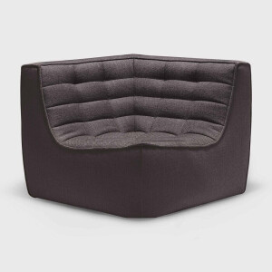 Ethnicraft Modulaire Bank 'N701' 90° Vierkant Hoekelement, kleur Donkergrijs