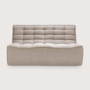 Ethnicraft Modulaire Bank 'N701' 2-zits, kleur Beige