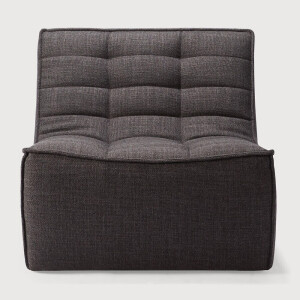 Ethnicraft Modulaire Bank 'N701' 1-zits, kleur Donkergrijs
