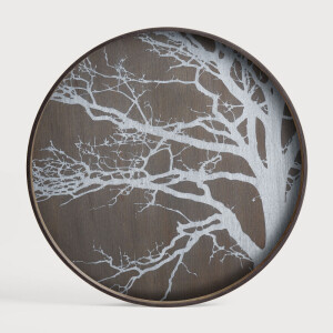 Ethnicraft Rond Dienblad 'White Tree' 61cm, kleur Wit