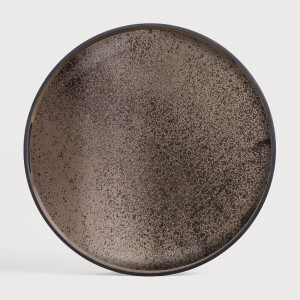 Ethnicraft Rond Dienblad 'Aged' 48cm, kleur Brons