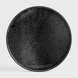 Ethnicraft Rond Dienblad 'Aged' 48cm, kleur Charcoal