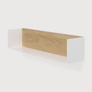 Ethnicraft Wandplank 'U' Eikenhout, 70cm, kleur Naturel/Wit