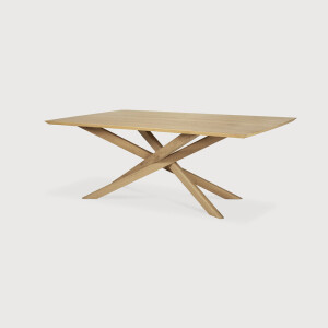 Ethnicraft Eettafel 'Mikado' Geolied Eikenhout, 240 x 110cm