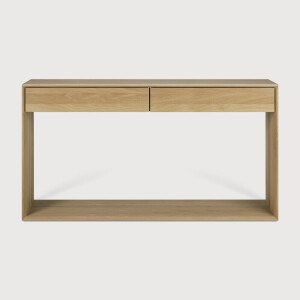 Ethnicraft Sidetable 'Nordic' Geolied Eikenhout, 160cm
