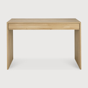 Ethnicraft Bureau 'Wave' Geolied Eikenhout, 120 x 60cm, kleur Naturel