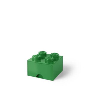 LEGO - Set van 2 - Opberglade Brick 4, Groen - LEGO