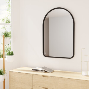 Umbra Spiegel 'Hub' Arched, 93 x 62cm, kleur Zwart