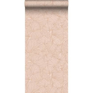 ESTAhome behang ginkgo bladeren terracotta roze - 0.53 x 10.05 m - 139