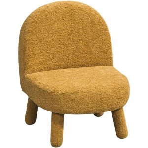 Leen Bakker - Kinderstoel Isa - Oker - Stof - Geel - 38x42x48 Cm