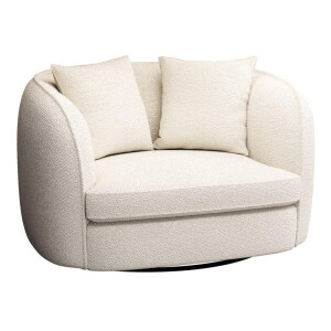 Leen Bakker - Loveseat Enzio - Sirena - Stof - Crème - 95x129x76 Cm