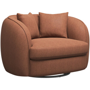 Leen Bakker - Loveseat Enzio - Pure - Terra - Stof - Bruin - 95x129x76 Cm