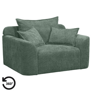 20% korting - Leen Bakker - Draaibare Loveseat Elsa - Eden - Salie - Stof - Groen - 99x128x84 Cm