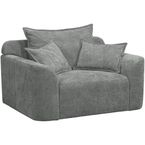Leen Bakker - Loveseat Elsa - Eden - Stof - Grijs - 99x128x84 Cm