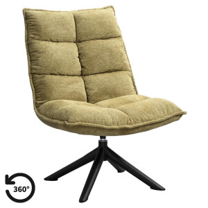 Leen Bakker - Fauteuil Clayton - Lime - Stof - Groen - 81x70x99 Cm