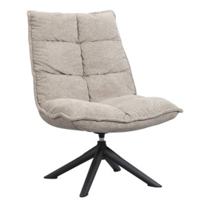 Leen Bakker - Fauteuil Clayton - Stof - Taupe - 81x70x99 Cm