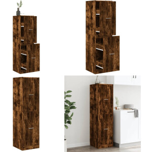 vidaXL Apothekerskast 40x41x144,5 cm bewerkt hout gerookt eikenkleurig - Apothekerskast - Apothekerskasten - Apothekerskast Keuken - Apotheekkast