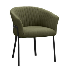 Leen Bakker - Eetkamerstoel Luigi - - Stof - Groen - 60x63x73 Cm