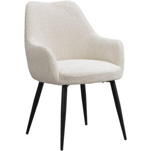 2e Halve Prijs Leen Bakker - Eetkamerstoel Noah - Stof - Crème - 61x67x84 Cm