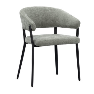 2e Halve Prijs Leen Bakker - Eetkamerstoel Liv - - Stof - Groen - 58x59x77 Cm