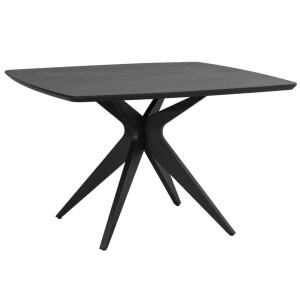 Leen Bakker - Eettafel Suzanne Vierkant - 120x120 Cm - MDF - Zwart