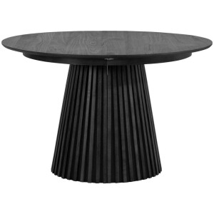 Leen Bakker - Eettafel Irene - Uitschuifbaar - MDF - Zwart - 120x120x75 Cm
