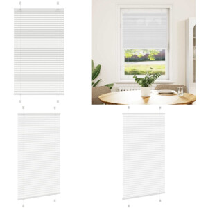 vidaXL Plissé rolgordijn 70x100 cm stofbreedte 69,4 cm polyester wit - Plisségordijn - Geplooide Jaloezieën - Geplooide Zonwering - Plisse Blind