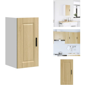 vidaXL Keuken Wandkast - Keuken Wandkasten - Keuken Wandmeubel - Gemonteerde Wandkast - Keukenwandkast Porto bewerkt hout sonoma eikenkleurig