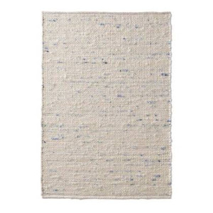 Tapeso Wollen vloerkleed handweef Oslo - crÃ¨me|blauw - 120x170 cm