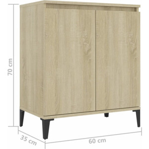 vidaXL Dressoir - Dressoirs - Kast - Kasten - Dressoir 60x35x70 cm bewerkt hout sonoma eikenkleurig