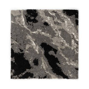 Boho&me Vierkant hoogpolig vloerkleed Marble Artisan - grijs - 100x100