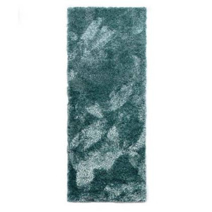 Tapeso Hoogpolige loper Velours - Posh turquoise - 80x200 cm