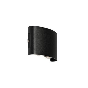 QAZQA Buiten wandlamp zwart incl. LED 4-lichts IP54 - Silly
