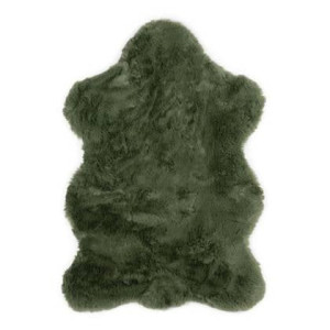 Tapeso Kindervloerkleed schaap - Fluffy olijfgroen - 55x80 cm