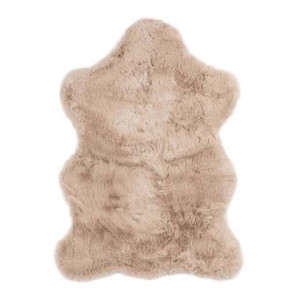 Tapeso Kindervloerkleed schaap - Fluffy taupe - 55x80 cm