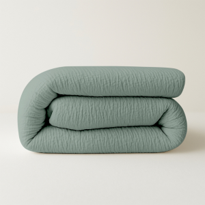 1+1 Gratis Wasbaar Easy Dekbed Zonder Overtrek - Zonder Overtrek Mousseline Groen - Exclusief Kussensloop - 240x200 Cm (Lits-Jumeaux) - Zydante 300 Gram Per - Dekbed-Discounter.nl