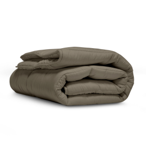 1+1 Gratis Wasbaar Easy Dekbed Zonder Overtrek - Zonder Overtrek Stone Washed Taupe - Exclusief Kussensloop - 240x200 Cm (Lits-Jumeaux) - Zydante 300 Gr Per - Dekbed-Discounter.nl
