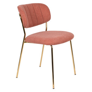 ZILT Eetkamerstoel 'Kolten' kleur Goud/Roze