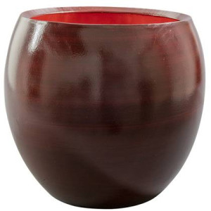 Steege Plantenpot|bloempot - glanzend - keramiek - wijn rood - D28 x H