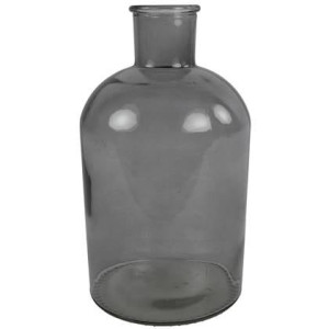 Countryfield Vaas - grijs|transparant - glasA - fles - D17 x H31 cm