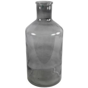 Countryfield Vaas - grijs - transparant glas - XXL fles - D24 x H52cm