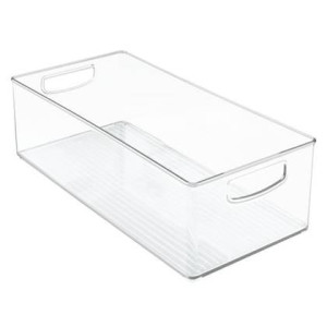iDesign - Opbergbox met Handvaten, 20.3 x 40.6 x 12.7 cm, Stapelbaar,