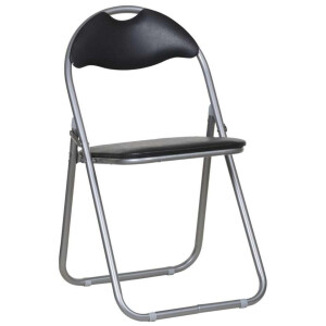 2e Halve Prijs Leen Bakker - Klapstoel Meppel - Metaal/PVC - Zwart - 45x44x79 Cm
