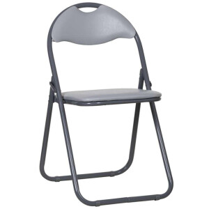 2e Halve Prijs Leen Bakker - Klapstoel Meppel - PVC/Metaal - Grijs - 45x44x79 Cm