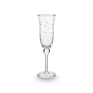 Pip Studio Champagne glazen - Stars - Goud - Set van 2 - 220ml