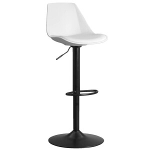 2e Halve Prijs Leen Bakker - Barkruk Sendra - Polypropyleen - Wit - 47x45x110 Cm