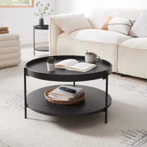 Artistiq Ronde Salontafel 'Sylver' 69cm, kleur zwart