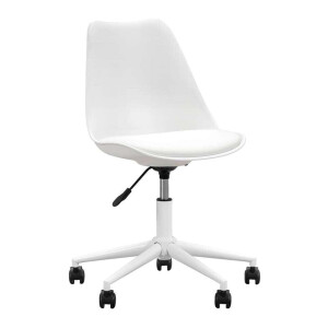 2e Halve Prijs Leen Bakker - Bureaustoel Senja - Metaal/Kunststof - Wit